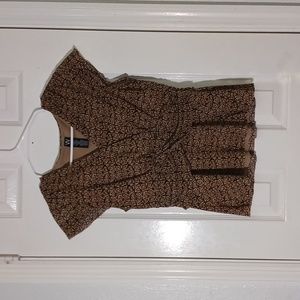 W Wrap Blouse Peplum With Flutter Sleeves